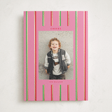"Colorful Stripes" - Holiday Cards in Peony by Baumbirdy - Front