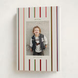 "Colorful Stripes" - Holiday Cards in Champagne by Baumbirdy - Folded Card