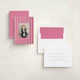 "Colorful Stripes" - Holiday Cards in Peony by Baumbirdy - Assembled