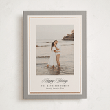 "Striped Elegance" - Holiday Cards in Linen by Kelly Schmidt - Front