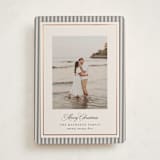 "Striped Elegance" - Holiday Cards in Linen by Kelly Schmidt - Front