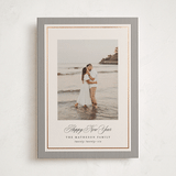 "Striped Elegance" - Holiday Cards in Linen by Kelly Schmidt - Front