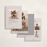 "Striped Elegance" - Holiday Cards in Linen by Kelly Schmidt - Back of Card Options