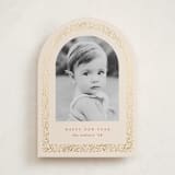 "Gilded Florals" - Holiday Cards in Eggnog by Mansi Verma - Front