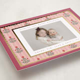 "Block Print Frame" - Holiday Cards in Candy by Teju Reval - Detail