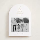 "Scripted Tree" - Holiday Cards in Snow by Ashley Iwafuchi - Front