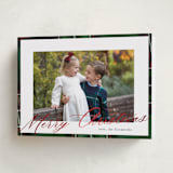 "Yule Plaid" - Holiday Cards in Hunter Green by Cindy Reynolds - Folded Card