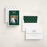 "Scallop Bow" - Holiday Cards in Pine by Emily Betts - Assembled