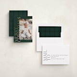 "side greeting" - Holiday Cards in Evergreen by Carolyn Nicks - Assembled