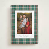 "Plaid Shimmer" - Holiday Cards in Balsam by Kristie Kern - Front