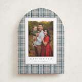 "Plaid Shimmer" - Holiday Cards in Frost by Kristie Kern - Front