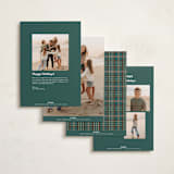 "Plaid Shimmer" - Holiday Cards in Balsam by Kristie Kern - Back of Card Options