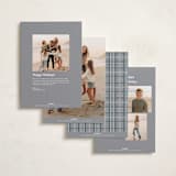 "Plaid Shimmer" - Holiday Cards in Frost by Kristie Kern - Back of Card Options