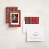 "Plaid Shimmer" - Holiday Cards in Bright Berry by Kristie Kern - Assembled