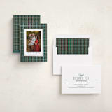 "Plaid Shimmer" - Holiday Cards in Balsam by Kristie Kern - Assembled
