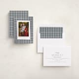 "Plaid Shimmer" - Holiday Cards in Frost by Kristie Kern - Assembled