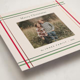"Perfectly Plaid" - Holiday Cards in Vanilla by Poised Avenue - Detail