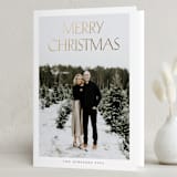 "Merry & Classic" - Holiday Cards in Cloud by Nicole Walsh - Folded Card
