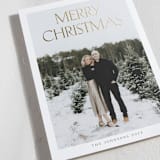 "Merry & Classic" - Holiday Cards in Cloud by Nicole Walsh - Detail