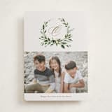 "Rustic Wreath" - Holiday Cards in Vintage by Kate Ahn - Front