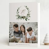 "Rustic Wreath" - Holiday Cards in Vintage by Kate Ahn - Folded Card