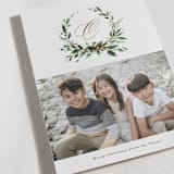 "Rustic Wreath" - Holiday Cards in Vintage by Kate Ahn - Detail