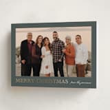 "Engraved Holiday" - Holiday Cards in Fern by Chris Griffith - Folded Card