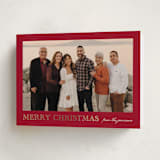 "Engraved Holiday" - Holiday Cards in Cherry by Chris Griffith - Folded Card