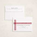 "Engraved Holiday" - Holiday Cards in Cherry by Chris Griffith - FREE Recipient Addressing