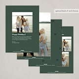 "Bow-tied" - Holiday Cards in Evergreen by Melanie Kosuge - Back of Card Options
