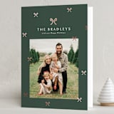 "Bow-tied" - Holiday Cards in Evergreen by Melanie Kosuge - Folded Card