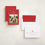 "Bow-tied" - Holiday Cards in Cardinal by Melanie Kosuge - Assembled
