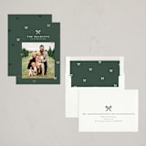 "Bow-tied" - Holiday Cards in Evergreen by Melanie Kosuge - Assembled