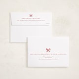 "Bow-tied" - Holiday Cards in Cardinal by Melanie Kosuge - FREE Recipient Addressing