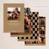 "Piet" - Holiday Cards in Coal by Robert and Stella - Back of Card Options