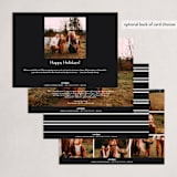 "Elegant Geometric Frame" - Holiday Cards in Noir by Stacey Meacham - Back of Card Options