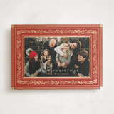 "Gilt Greens" - Holiday Cards in Cranberry by Laura Hankins - Front