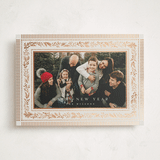 "Gilt Greens" - Holiday Cards in Marshmallow by Laura Hankins - Front