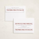 "Gilt Greens" - Holiday Cards in Cranberry by Laura Hankins - FREE Recipient Addressing