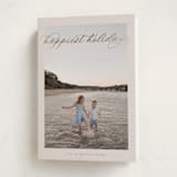 "Serene" - Holiday Cards in Champagne by Nicole Walsh - Folded Card