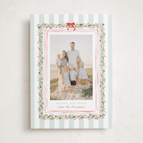 "Coastal Garland" - Holiday Cards in Winter Mint by Everett Paper Goods - Front