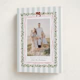 "Coastal Garland" - Holiday Cards in Winter Mint by Everett Paper Goods - Folded Card
