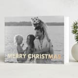 "Gilded" - Holiday Cards in Champagne by Angela Thompson - Folded Card