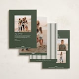 "Christmas Candids" - Holiday Cards in Snow by Robert and Stella - Back of Card Options