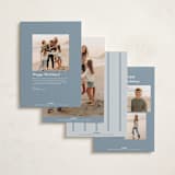 "evergreen garlands" - Holiday Cards in Winter Sky by Rebecca Durflinger - Back of Card Options