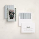 "evergreen garlands" - Holiday Cards in Winter Sky by Rebecca Durflinger - Assembled