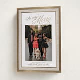 "Merry Striped Frame" - Holiday Cards in Caramel by Alston Foster - Folded Card