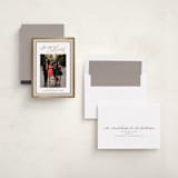 "Merry Striped Frame" - Holiday Cards in Caramel by Alston Foster - Assembled