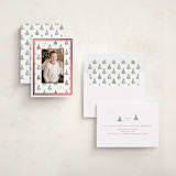 "Little Trees" - Holiday Cards in Candy Cane by Corinne Malesic - Assembled