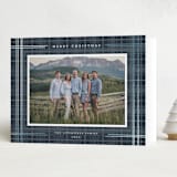 "Flannel" - Holiday Cards in Navy by Wildfield Paper Co - Folded Card